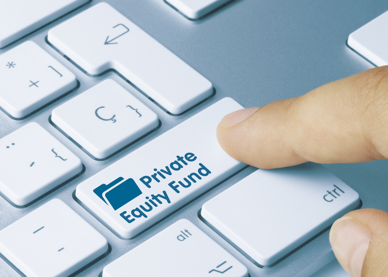 A keyboard key containing the words Private Equity Fund