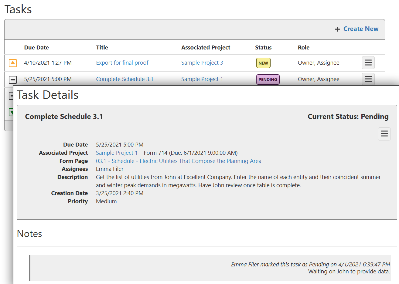 Task management in XBRLworks