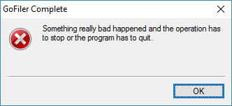 An example of a 'stop' error message box.