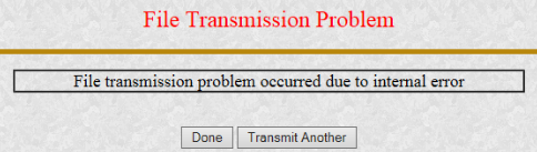 A screenshot from the EDGAR system showing an error message.