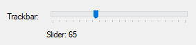 Picture of trackbar control with scale and manual position