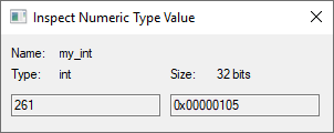 Numeric Value Type inspector dialog