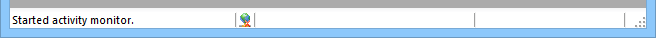 Shows Started activity monitor in status bar