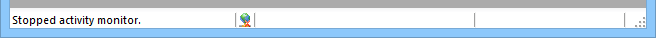 Shows Stopped activity monitor in status bar